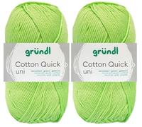 2x50 Gramm Gründl Cotton Quick Häkelgarn aus 100% Baumwolle 103 Kiwi