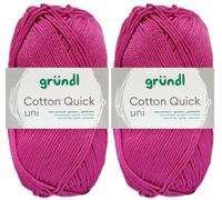 2x50 Gramm Gründl Cotton Quick Häkelgarn aus 100% Baumwolle 108 Orchidee