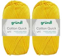 2x50 Gramm Gründl Cotton Quick Häkelgarn aus 100% Baumwolle 138 Mais