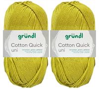 2x50 Gramm Gründl Cotton Quick Häkelgarn aus 100% Baumwolle 140 Hellolive