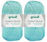 2x50 Gramm Gründl Cotton Quick Häkelgarn aus 100% Baumwolle 141 Babyblau