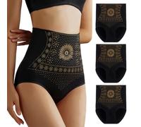 2XK-NOV 4 Pieces Slips Damen,Hohe Taille Miederhose Damen,Bauch Weg Shapewear,Weich unterwäsche Frauen,Figurenformender Body Miederslip, Schwarz (M/L)