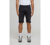 2Y Premium LEONARDO RIPPED SLIM FIT SHORTS-BLACK Short schwarz in 32