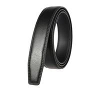 3,0 cm breiter Ledergürtel ohne Schnalle, Gürtel für Herren, Gürtel mit automatischer Schnalle, Bekleidungszubehör,Schwarz,120cm