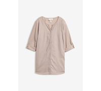3/4-Arm Bluse aus Leinen-Baumwoll-Mix 52