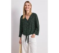 3/4-Arm Bluse mit Knotendetail