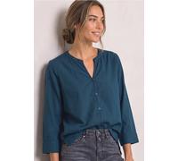 3/4-Arm Bluse mit Split Neck