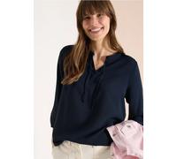 Langarmbluse CECIL, Damen, Gr. XL (44), universal blau, Stoff, 100% Viskose, unifarben, klassisch normal, Rundhals, elastischer Bund, Blusen, aus softer Viskose (54866605-XL) universal blau