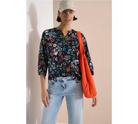 3/4-Arm Bluse mit Split Neck und Print