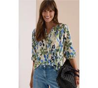 3/4-Arm Bluse mit Turn-Up und Print