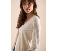 Cecil Cardigan Damen 3/4-Arm Strick-Optik 55% Viskose/45% Polyester Pearl Beige XXL