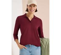 3/4-Arm Poloshirt mit Knopfdetail