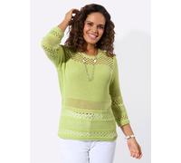 Ajourpullover pistazie 48