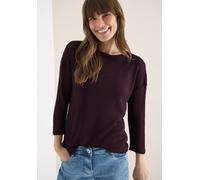 3/4 Arm-Pullover CECIL, Damen, Gr. S (38), rich burgundy, Strick, Obermaterial: 62% Viskose, 38% Polyester, unifarben, regular fit normal, Rundhals, Pullover, mit U-Boot Ausschnitt (44651951-S) rich b