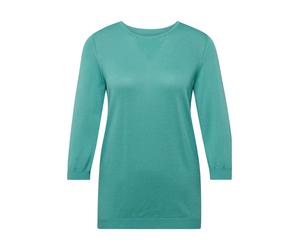 3/4 Arm-Pullover GOLDNER "Strickpullover mit Ajourmuster", Damen, Gr. 54, grün (eukalyptus), Obermaterial: 50% Baumwolle CO. 50% Polyacryl PAN., normal, Rundhals, Sonstiges, Pullover, Ohne (77994845-5