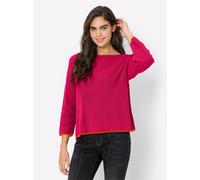 3/4 Arm-Pullover HEINE "Pullover", Damen, Gr. 36, pink, 100% Baumwolle, unifarben, Pullover (77185057-36) pink