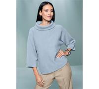 3/4 Arm-Pullover HEINE "Pullover", Damen, Gr. 38, blau (hellblau), 50% Viskose, 28% Polyester, 22% Polyamid, unifarben, Pullover (54931817-38) hellblau