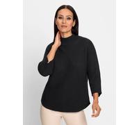 3/4 Arm-Pullover HEINE "Pullover", Damen, Gr. 42, schwarz, 50% Baumwolle, 50% Polyacryl, meliert, unifarben, Pullover (37416559-42) schwarz