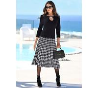 3/4 Arm-Pullover HEINE "Pullover", Damen, Gr. 46, schwarz, 70% Viskose, 30% Polyamid, unifarben, Pullover (44998734-46) schwarz