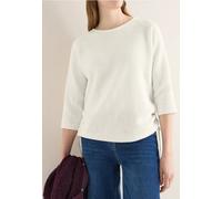 Cecil Damen 3/4-Arm-Pullover – Dolman-Passform, Feinstrick 100% Baumwolle – Beige, Gr. L
