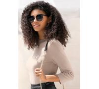 LASCANA 3/4 Arm-Pullover Damen beige-meliert Gr.44/46