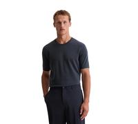 3/4 Arm-Pullover MARC O'POLO "aus reiner Bio-Baumwolle", Herren, Gr. S, deep night blau, Obermaterial: 100% Baumwolle, unifarben, Pullover (83880516-S) deep night blau