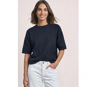 3/4 Arm-Pullover STREET ONE, Damen, Gr. 34, schwarzest blau meliert, Pullover, mit 3/4 Ärmeln (95026205-34) schwarzest blau meliert