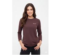 3/4-Arm-Shirt BENCH. "ROMILEY", Damen, Gr. 40, winetasting, Jersey, Obermaterial: 100% Baumwolle, unifarben, hüftlang, Rundhals, Shirts 3/4-Arm-Shirt, tailliertes Basic mit 3/4 Arm und Logoprint im Me