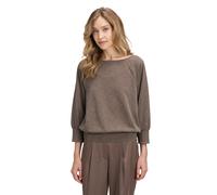 3/4-Arm-Shirt BETTY BARCLAY "Damen im Glitzer-Look", Damen, Gr. 44, braun, Jersey, Obermaterial: 90% Polyester, 5% Polyester, 5% Elasthan, festlich, loose fit normal, U-Boot-Ausschnitt, Shirts 3/4-Arm