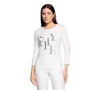Basic Shirt mit Placement Rohweiß 36