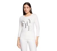 Basic Shirt mit Placement Rohweiß 38