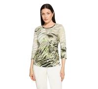 Basic Shirt mit Print Khaki/Cream 38