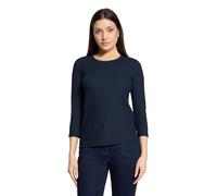 3/4-Arm-Shirt BETTY BARCLAY "Damen mit Rundhalsausschnitt", Damen, Gr. 46, blau (dunkelblau), Obermaterial: 98% Polyester, 2% Elasthan, tailliert normal, Rundhals, Shirts 3/4-Arm-Shirt (40765311-46) d