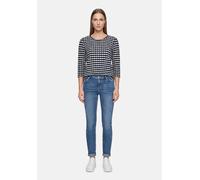 Betty Barclay 3/4-Arm-Shirt Damen tailliert Rundhals Jersey Dunkelblau/Weiß Gr. 46