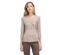 3/4-Arm-Shirt BETTY BARCLAY "Damen mit Schmucksteinen", Damen, Gr. 44, beige (beige, grau), Jersey, Obermaterial: 95% Viskose, 5% Elasthan, Basic, tailliert normal, Rundhals, Shirts 3/4-Arm-Shirt (569