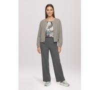3/4-Arm-Shirt BETTY BARCLAY "Damen mit Tunnelzug", Damen, Gr. 36, bunt (grau, petrol), Jersey, Obermaterial: 95% Viskose, 5% Elasthan, figurumspielend normal, U-Boot-Ausschnitt, Shirts 3/4-Arm-Shirt (