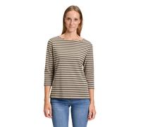 3/4-Arm-Shirt BETTY BARCLAY "Damen mit U-Boot-Ausschnitt", Damen, Gr. 40, grün (khaki, schwarz), Jersey, Obermaterial: 95% Baumwolle, 5% Elasthan, tailliert normal, U-Boot-Ausschnitt, Shirts 3/4-Arm-S