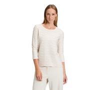 3/4-Arm-Shirt BETTY BARCLAY "Damen mit Wellenstruktur", Damen, Gr. 44, beige, Jersey, Obermaterial: 97% Viskose, 3% Elasthan, Basic, tailliert normal, Rundhals, Shirts 3/4-Arm-Shirt (23432428-44) beig