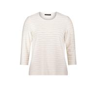 3/4-Arm-Shirt BETTY BARCLAY "Damen mit Wellenstruktur", Damen, Gr. 48, beige, Jersey, Obermaterial: 97% Viskose, 3% Elasthan, Basic, tailliert normal, Rundhals, Shirts 3/4-Arm-Shirt (23432428-48) beig