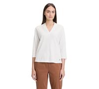 Betty & Co Damen Casual-Shirt mit V-Ausschnitt XL, Rohweiß