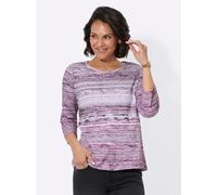 3/4-Arm-Shirt CASUAL LOOKS "Druck-Shirt", Damen, Gr. 38, rosa (altrosa, ecru, geringelt), 50% Baumwolle, 50% Modal, bedruckt, gemustert, gestreift, mehrfarbig, Rundhals, Shirts 3/4-Arm-Shirt (41802029