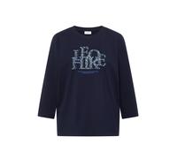 CECIL - 3/4-Arm Shirt mit Wording im Leo-Look urban dark blue - Gr. - L