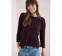 Cecil Damen 3/4-Arm Shirt im Ajour-Look in Rot, Gr: L