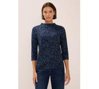 CECIL Shirt mit Minimal Print urban Dark Blue L