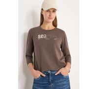 Cecil Damen T-Shirt mit Frontprint in Beige, Gr: L