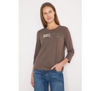 Cecil Damen T-Shirt mit Frontprint in Beige, Gr: L