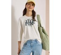Cecil Damen 3231338 3/4-Arm Shirt mit Wording im Leo-Look (1er Pack)