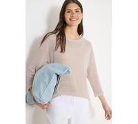 Cecil - 3/4-Arm Shirt im Ajour-Look beige - Gr. - M