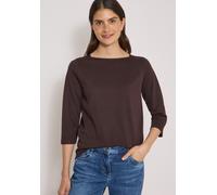 3/4-Arm-Shirt CECIL, Damen, Gr. M (40), truffle braun, Jersey, Obermaterial: 100% Baumwolle, unifarben, normal, U-Boot-Ausschnitt, Shirts 3/4-Arm-Shirt, U-Boot-Ausschnitt, unifarben, Baumwolle (691989
