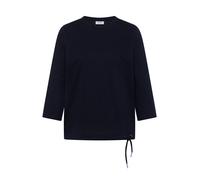 3/4-Arm-Shirt CECIL, Damen, Gr. S (38), urban schwarz blau, Jersey, Obermaterial: 100% Baumwolle, unifarben, normal hüftbedeckend, Rundhals, abgesteppte Kante, Shirts 3/4-Arm-Shirt, Sommershirt mit Tu